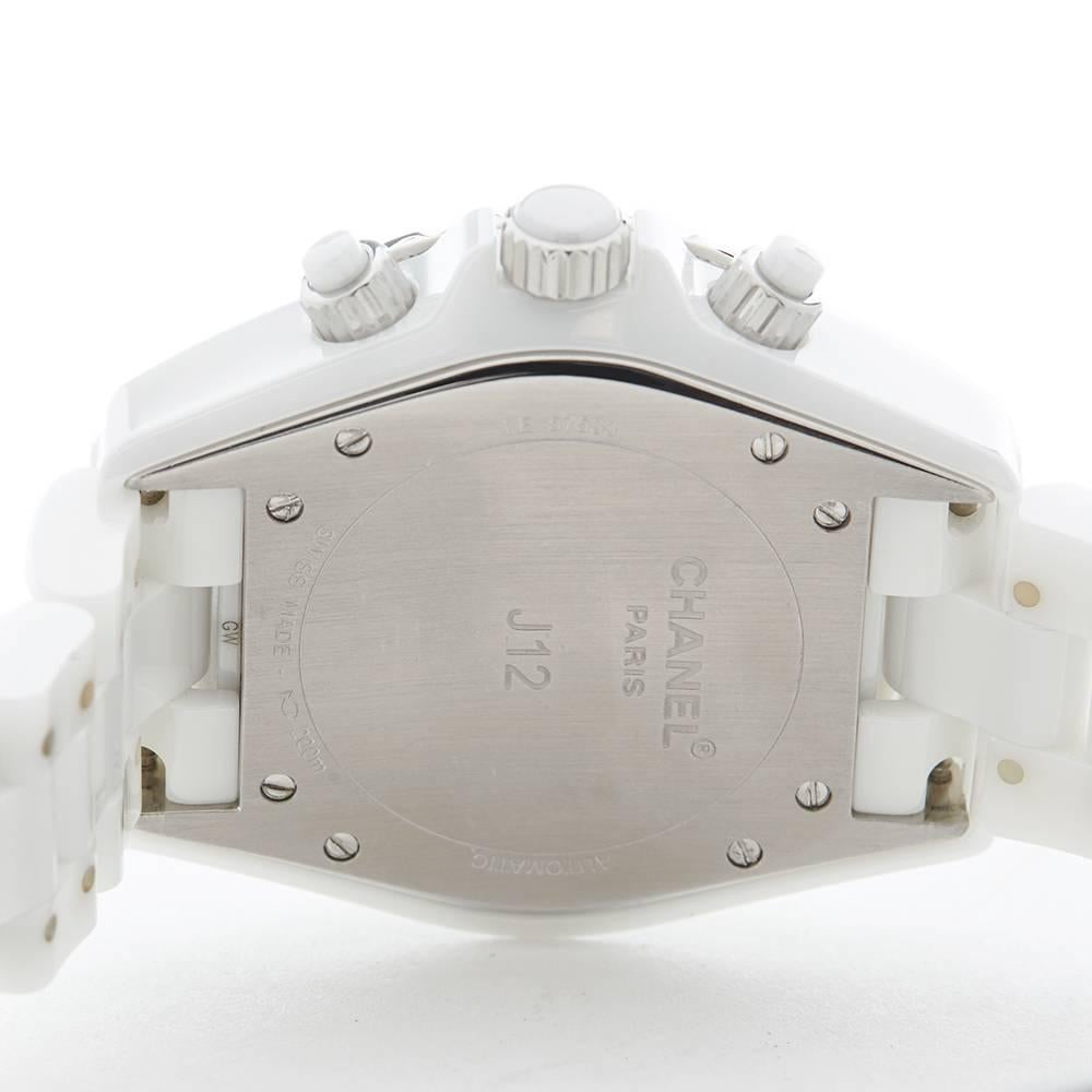 Chanel Ladies Ceramic J12 Chronograph Automatic Wristwatch Ref 1008, 2010 4