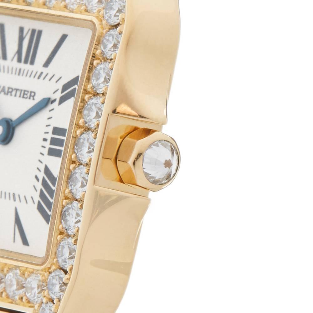 Women's Cartier Ladies Yellow Gold Santos Demoiselle Automatic Wristwatch Ref W4191