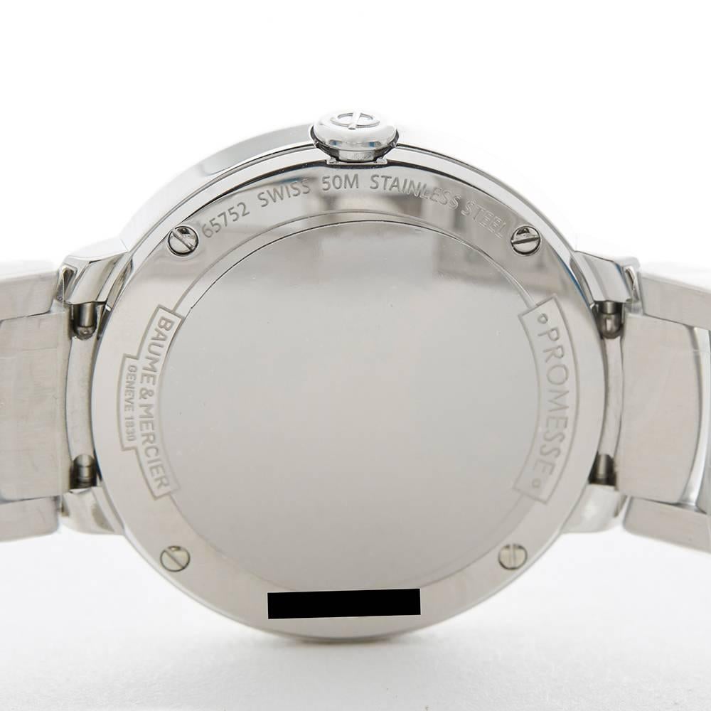 Baume and Mercier ladies stainless steel Promesse Quartz Wristwatch, 2017 4