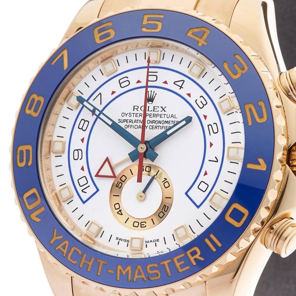 Rolex Yellow Gold Yacht-Master II Automatic Wristwatch Ref 116688, 2012 In Excellent Condition In Bishop's Stortford, Hertfordshire