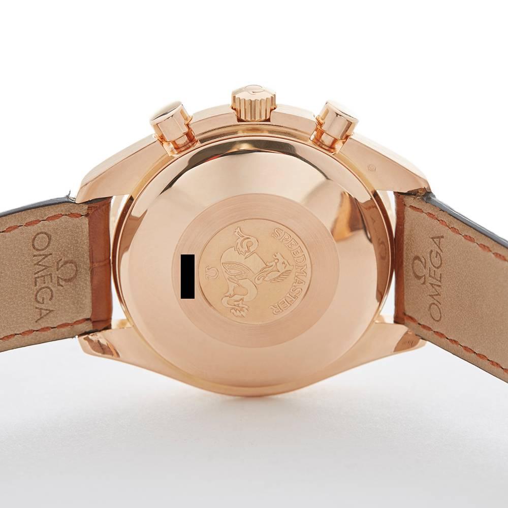 Omega Rose Gold Speedmaster Automatic Wristwatch Ref 1750084, 1999 1
