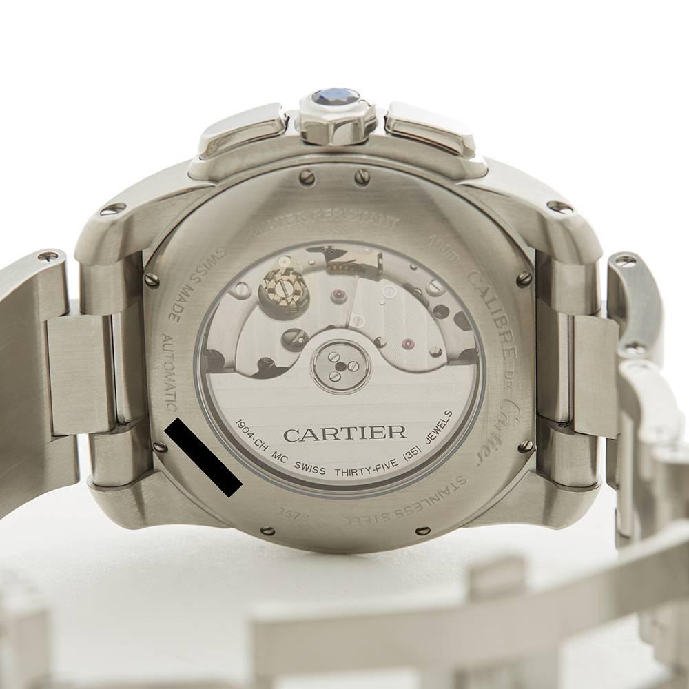 Cartier Stainless Steel Calibre Automatic Wristwatch Ref 3578, 2010s 3