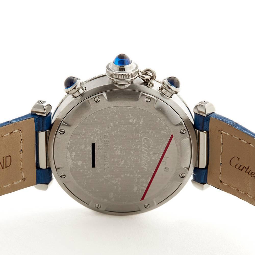 Cartier Stainless Steel Pasha De Cartier Chronoreflex Quartz Wristwatch Ref 1352 1
