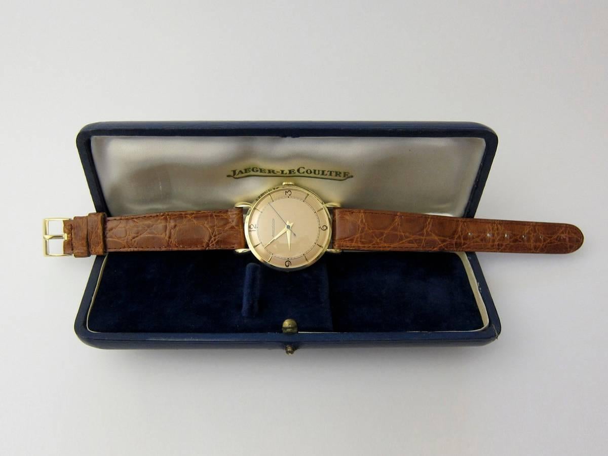 Jaeger LeCoultre Yellow Gold Vintage Manual Wind Wristwatch Ref P450/4C, 1945 5