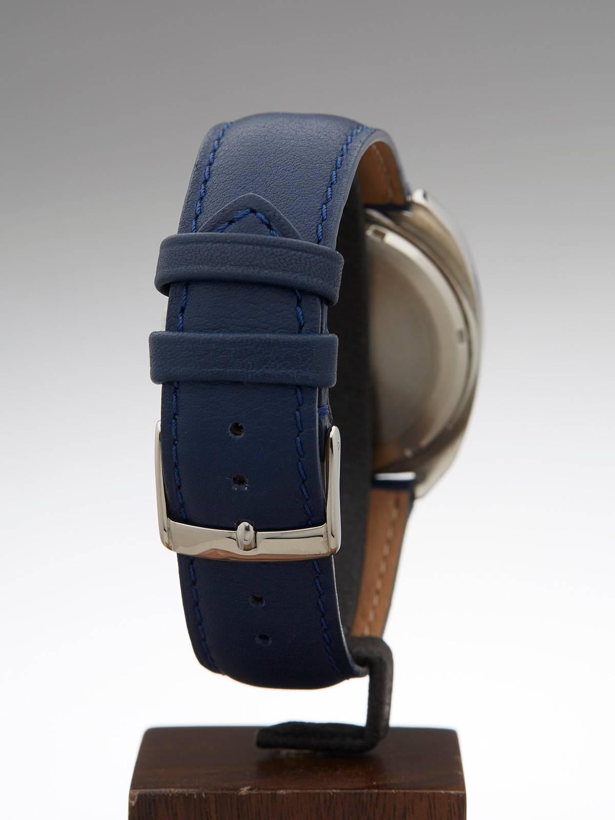 Men's Jaquet Droz Stainless Steel Chronograph Vintage Valjoux 7733 Manual Wristwatch