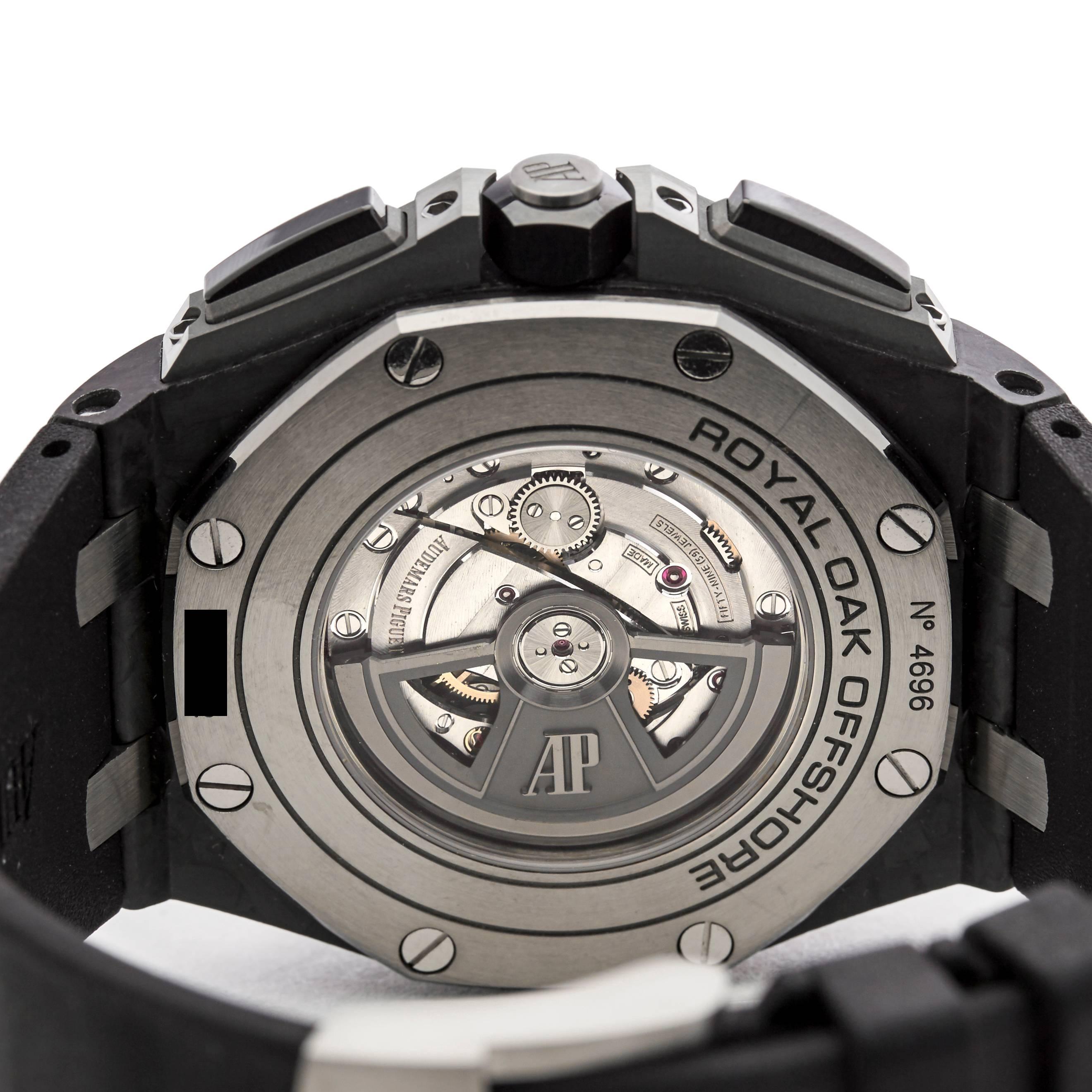 Audemars Piguet Ceramic Carbon Royal Oak Offshore Automatic Wristwatch, 2015 4