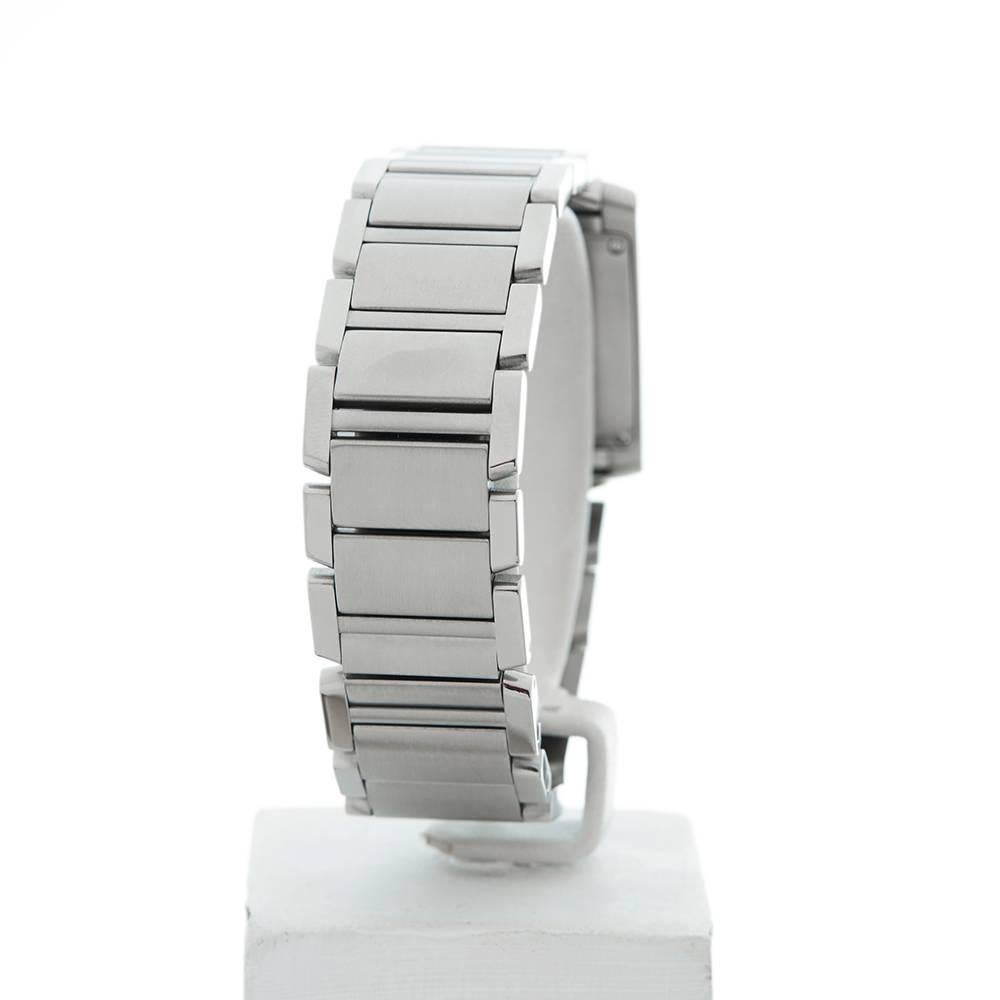 Cartier Ladies Stainless Steel Tank Francaise Quartz Wristwatch, 2002 3