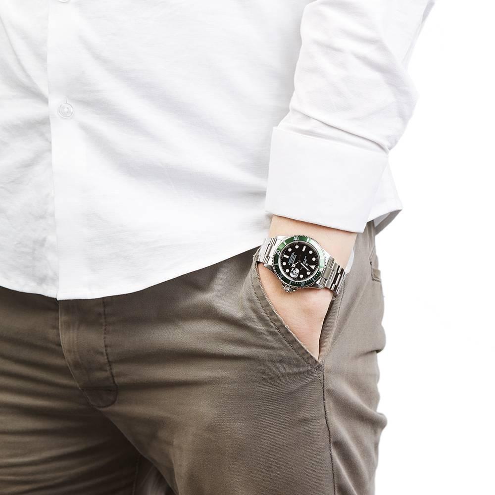 Rolex Stainless Steel Submariner Date Anniversary Kermit Automatic Wristwatch  2