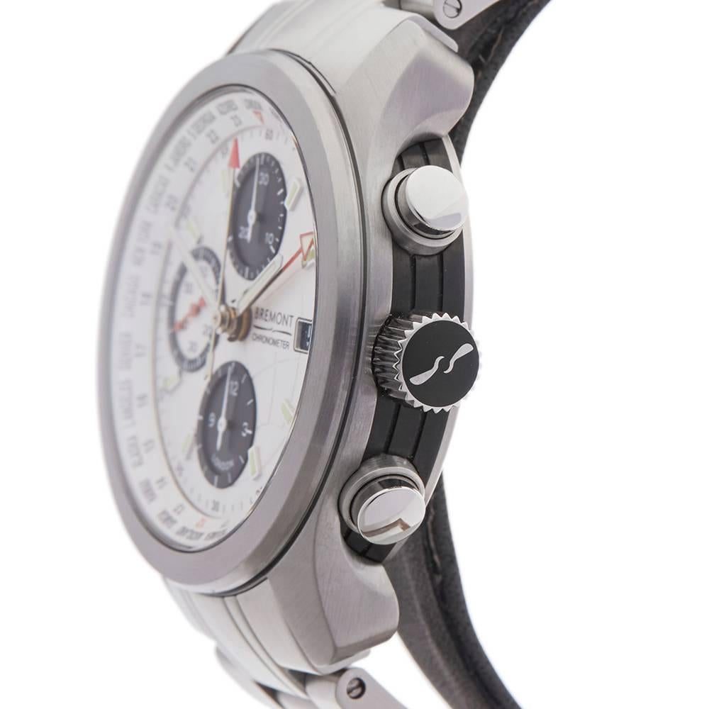 Men's Bremont Stainless Steel World Timer Chronometer Automatic Wristwatch, 2013