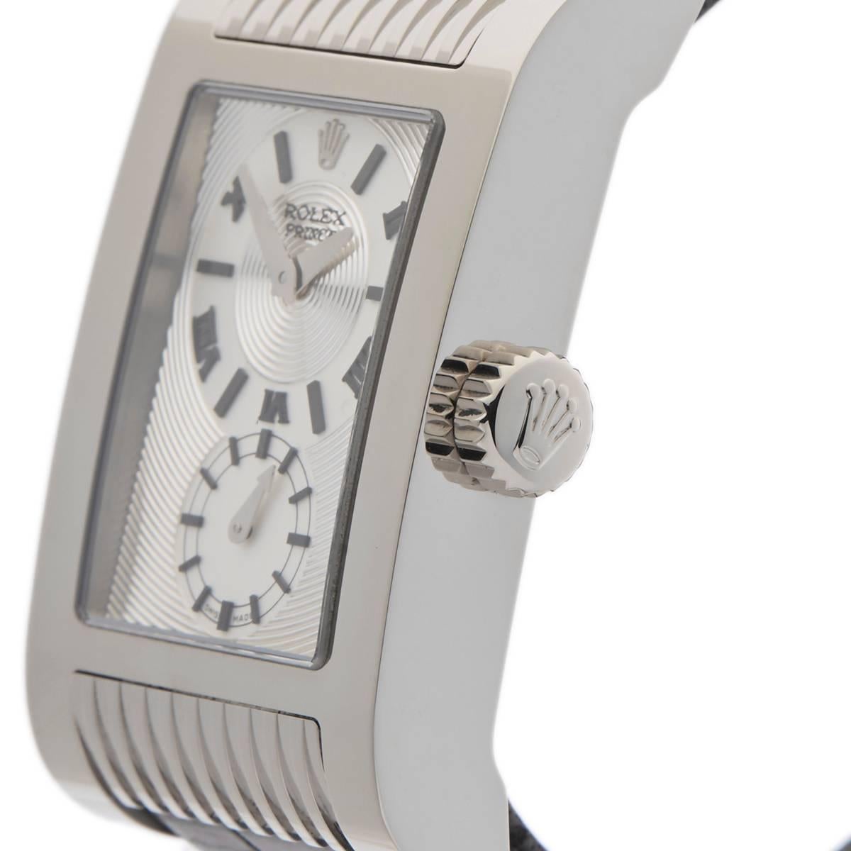 Men's Rolex White Gold Cellini Prince Mechanical Wind Wristwatch, 2016