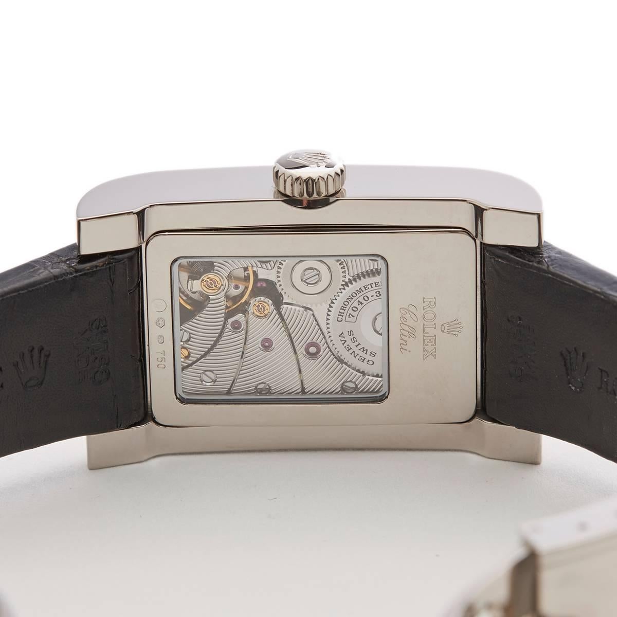 Rolex White Gold Cellini Prince Mechanical Wind Wristwatch, 2016 4