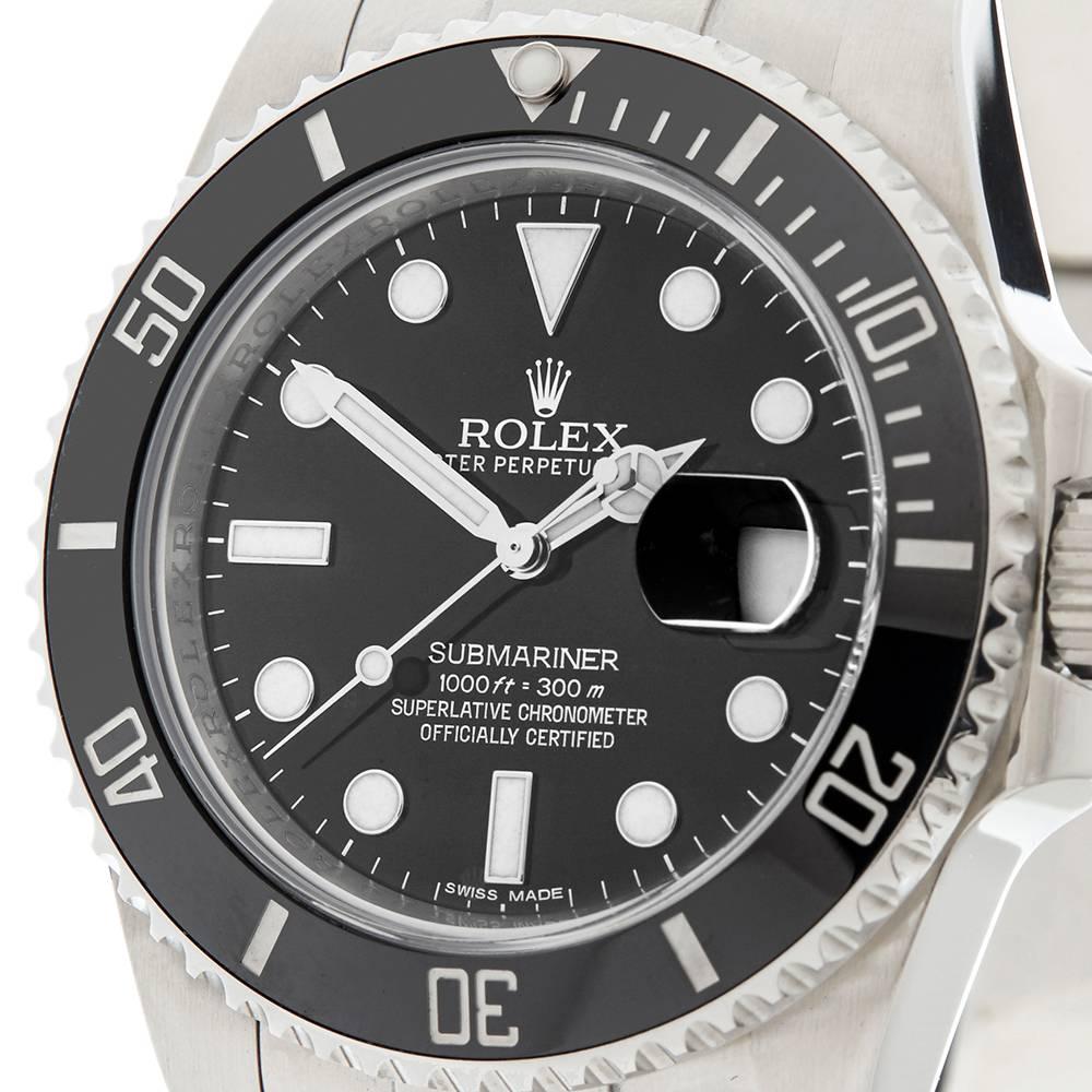 Rolex Stainless Steel Submariner Date Automatic wristwatch ref 116610LN, 2010s In Excellent Condition In Bishop's Stortford, Hertfordshire
