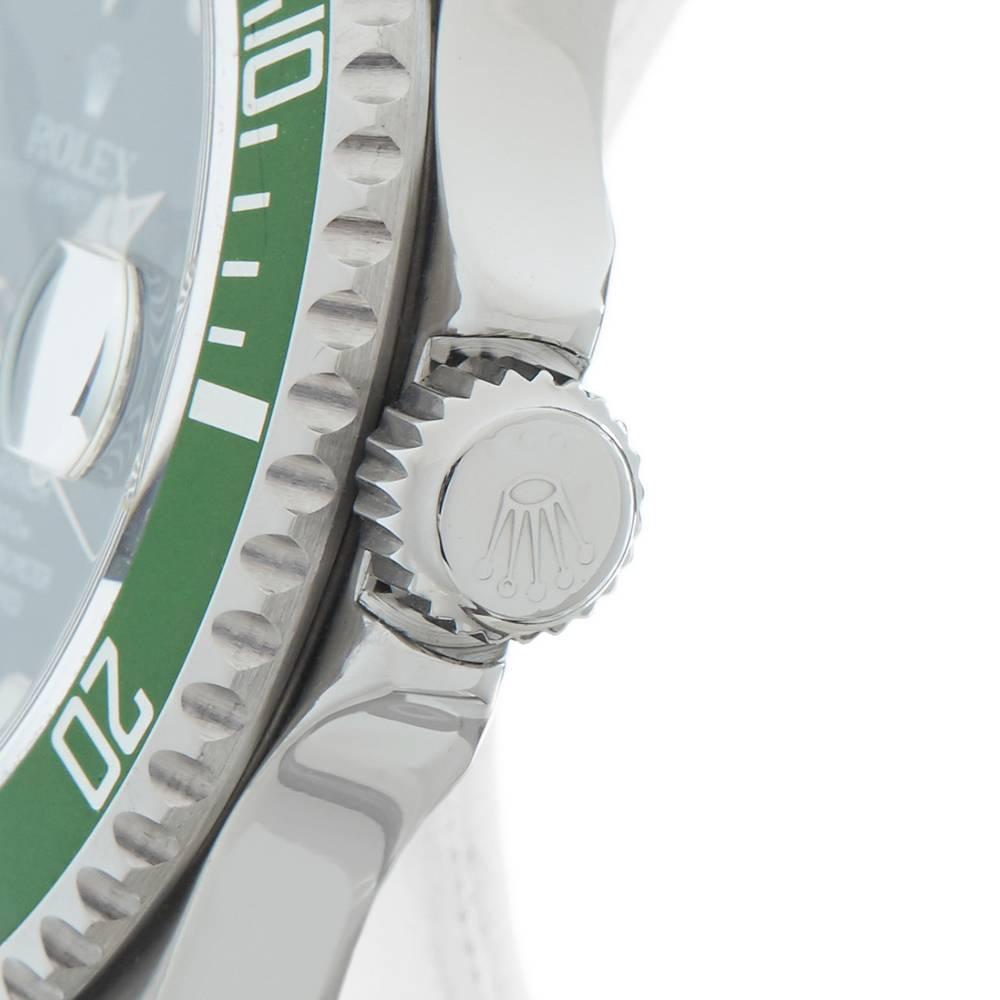 Men's Rolex Stainless Steel Submariner Date Anniversary Kermit Automatic wristwatch 