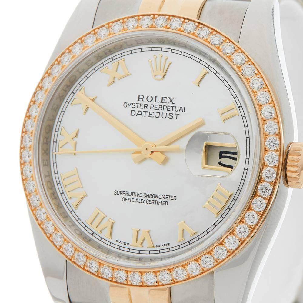 Rolex Ladies Yellow Gold Stainless Steel Datejust Automatic wristwatch, 2011 In Good Condition In Bishop's Stortford, Hertfordshire