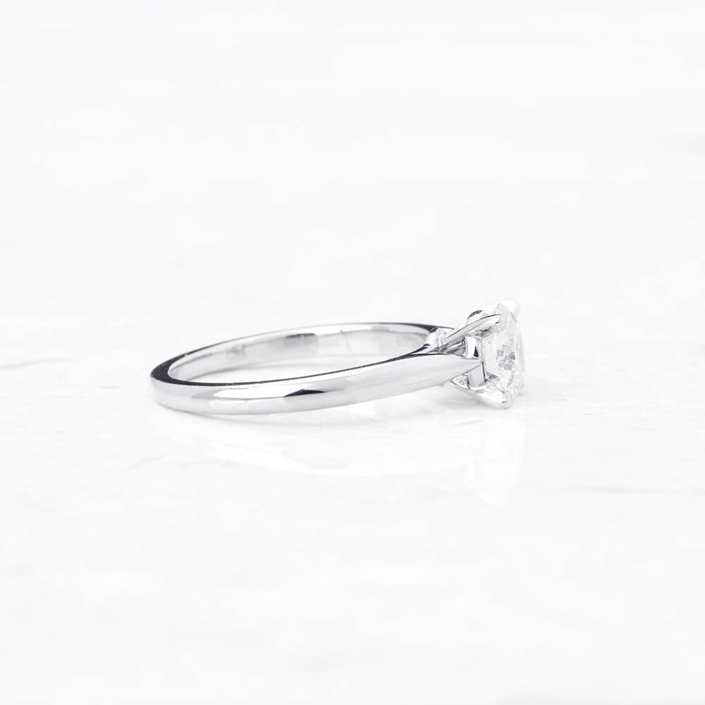 Women's Cartier GIA Certified Diamond Platinum Engagement Ring