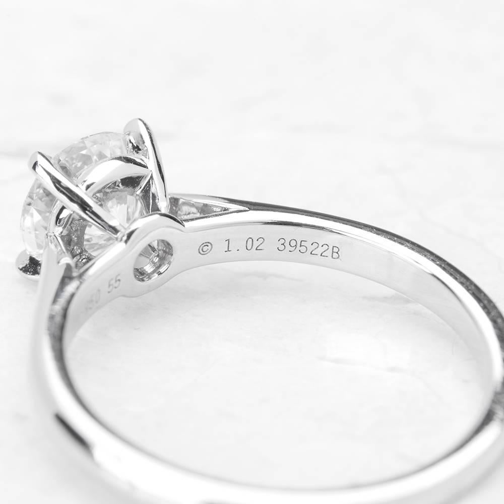 Cartier GIA Certified Diamond Platinum Engagement Ring 2