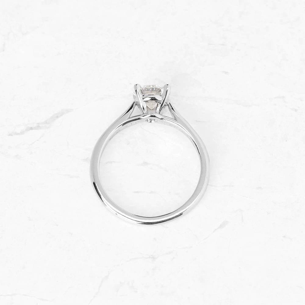 Cartier GIA Certified Diamond Platinum Engagement Ring 1