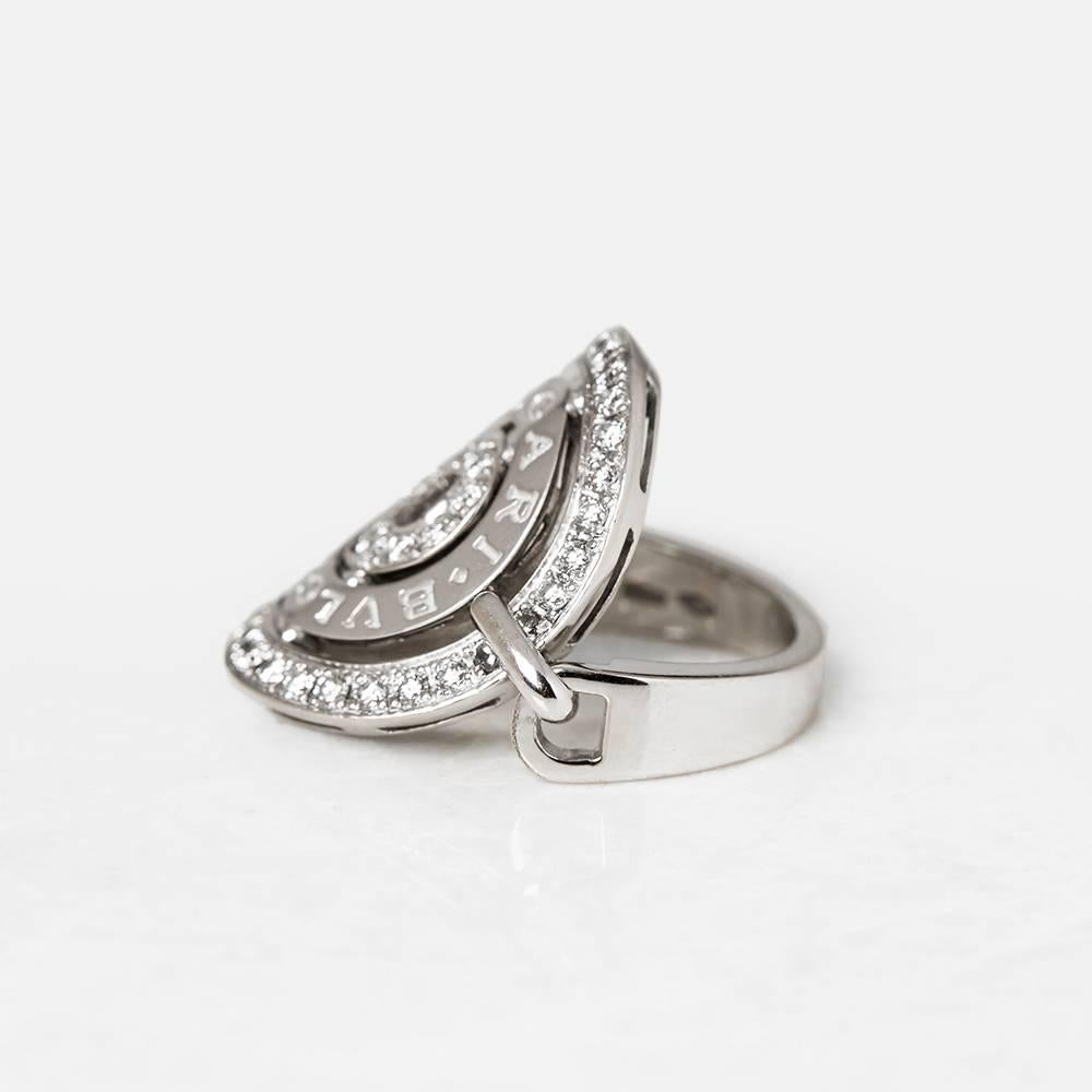 Bulgari Diamond White Gold Cerchi Ring In Excellent Condition In Bishop's Stortford, Hertfordshire