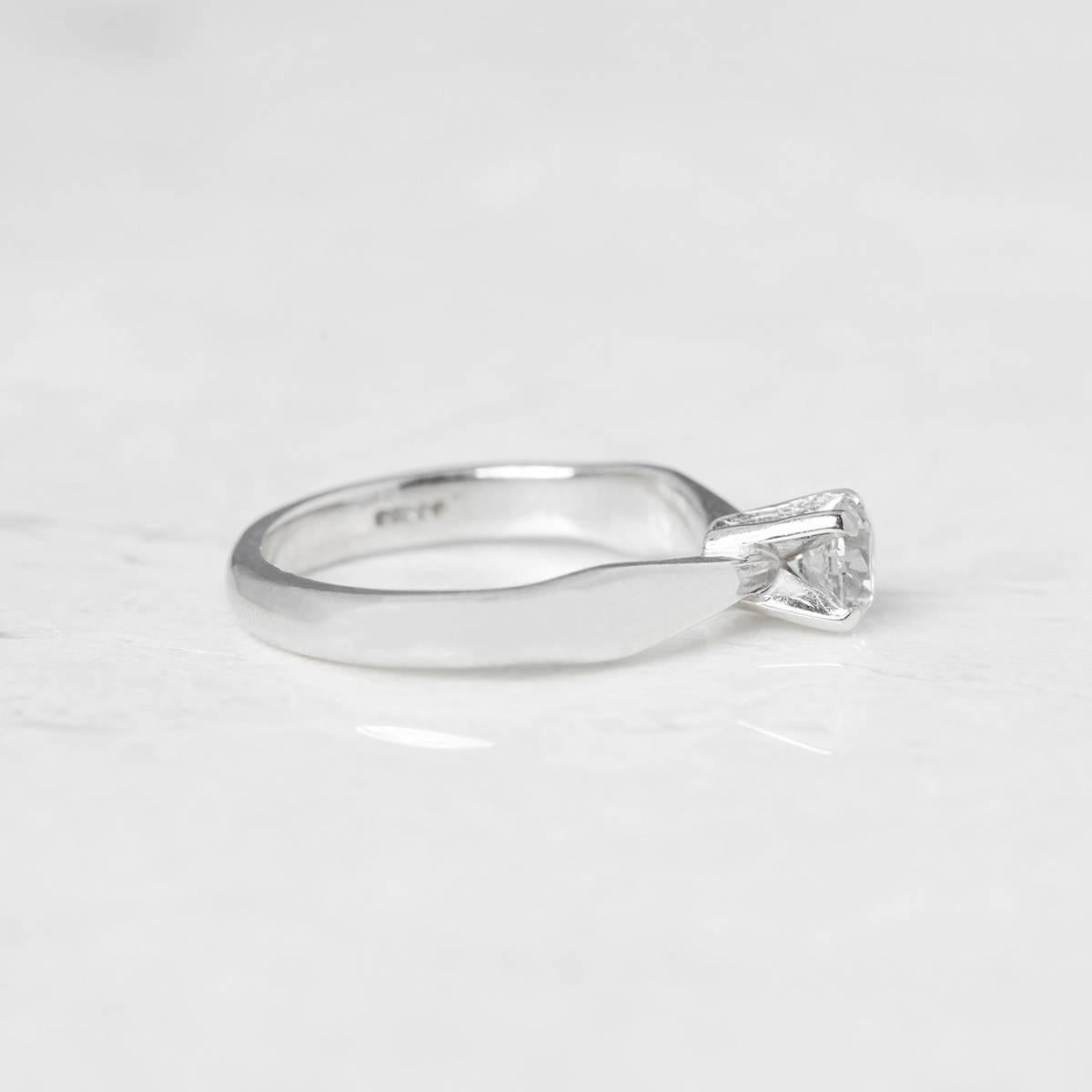 Women's or Men's Diamond White Gold Engagement Ring