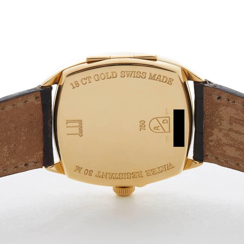 Dunhill Yellow Gold Vintage Mechanical Wristwatch, 1980 4