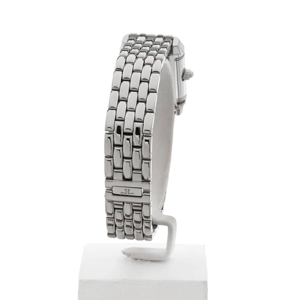 Jaeger-LeCoultre Ladies Stainless Steel Reverso Florale Quartz Wristwatch, 2010s 2