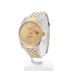 Rolex Yellow Gold Stainless Steel Date Automatic Wristwatch, 1987
