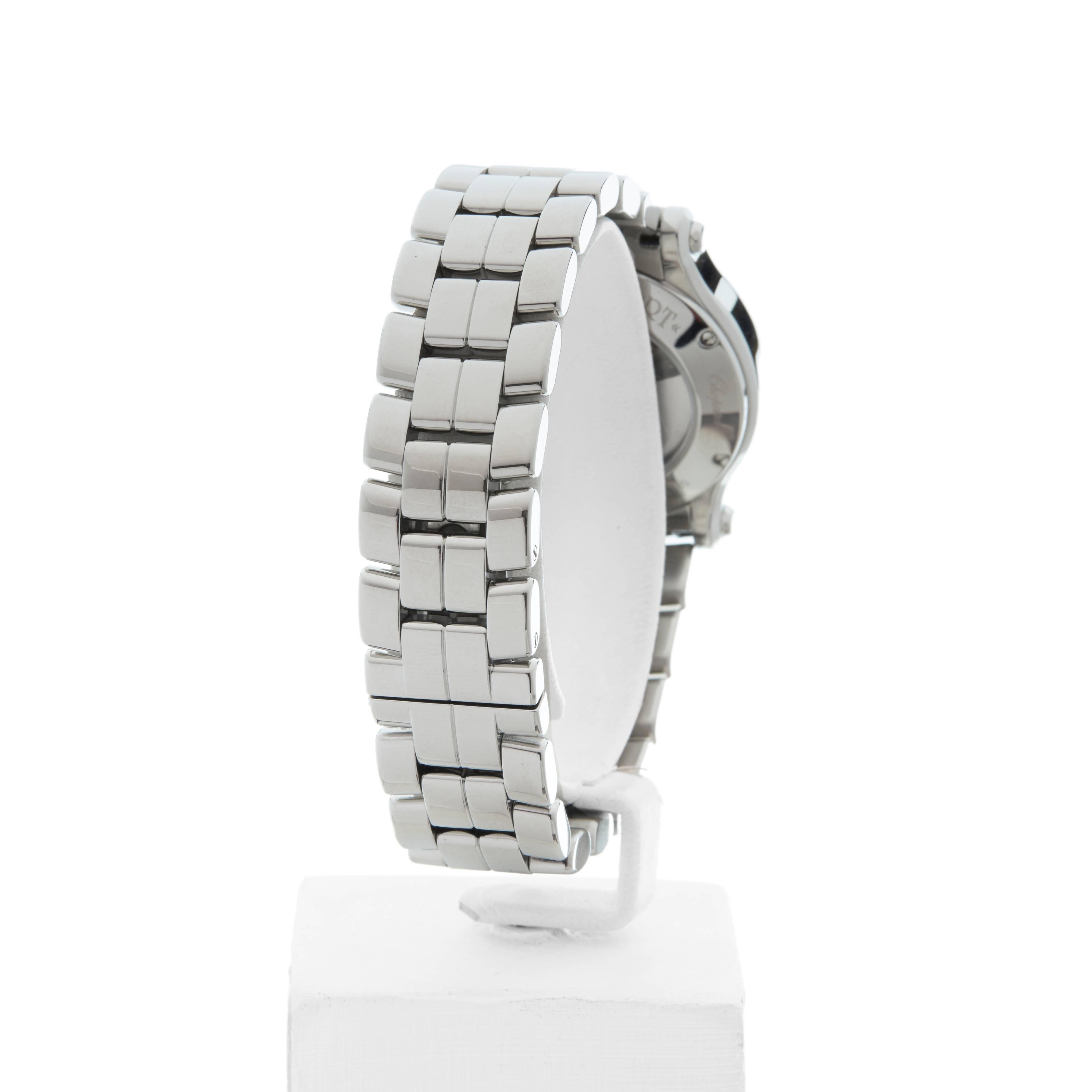 Chopard Ladies Stainless Steel Diamond Happy Sport 5 Automatic Wristwatch, 2010s 3