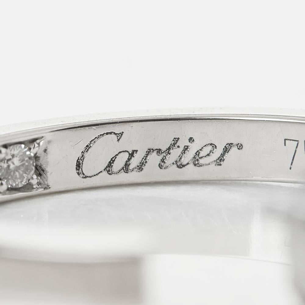 Cartier 18 Karat White Gold 1.20 Carat Diamond Inside Out Hoop Earrings  2