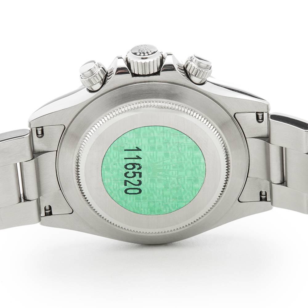 Rolex Stainless Steel Daytona Chronograph Automatic Wristwatch Ref 116520 4