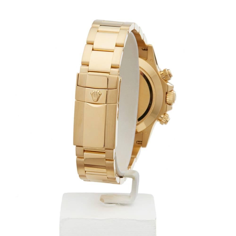 Rolex Yellow Gold Daytona Automatic Wristwatch Ref 116528 3