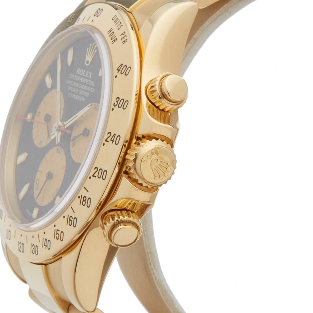 Men's Rolex Yellow Gold Daytona Automatic Wristwatch Ref 116528