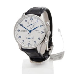 IWC Stainless Steel Portuguese Chronograph Automatic Wristwatch Ref IW371446