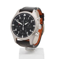 IWC Stainless Steel Pilots Chronograph Automatic Wristwatch Ref IW377709