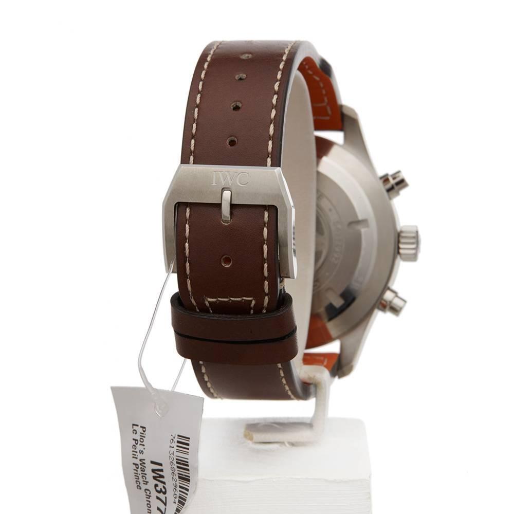 IWC Stainless Steel Pilot's Chronograph Le Petit Prince Automatic Wristwatch 2