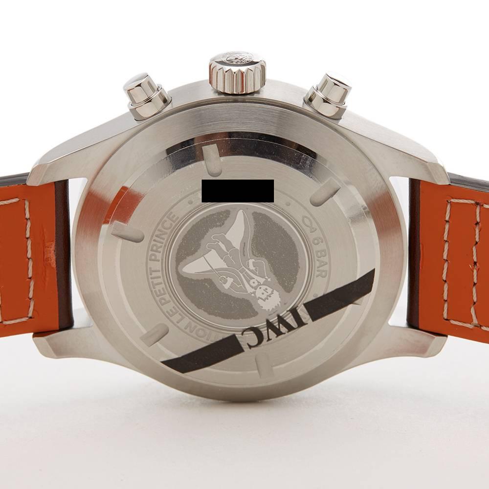 IWC Stainless Steel Pilot's Chronograph Le Petit Prince Automatic Wristwatch 3