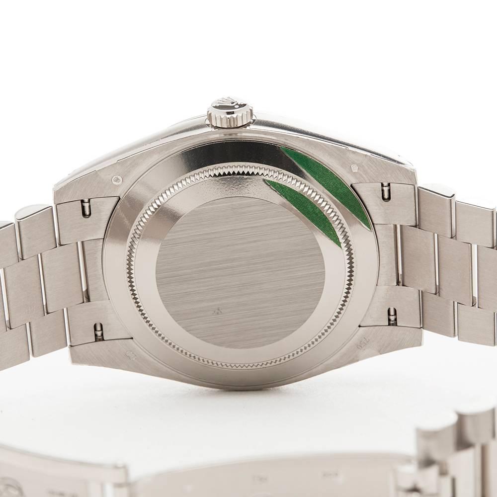 Rolex White Gold Diamond Dial Day-Date Automatic Wristwatch Ref 228239, 2016 4