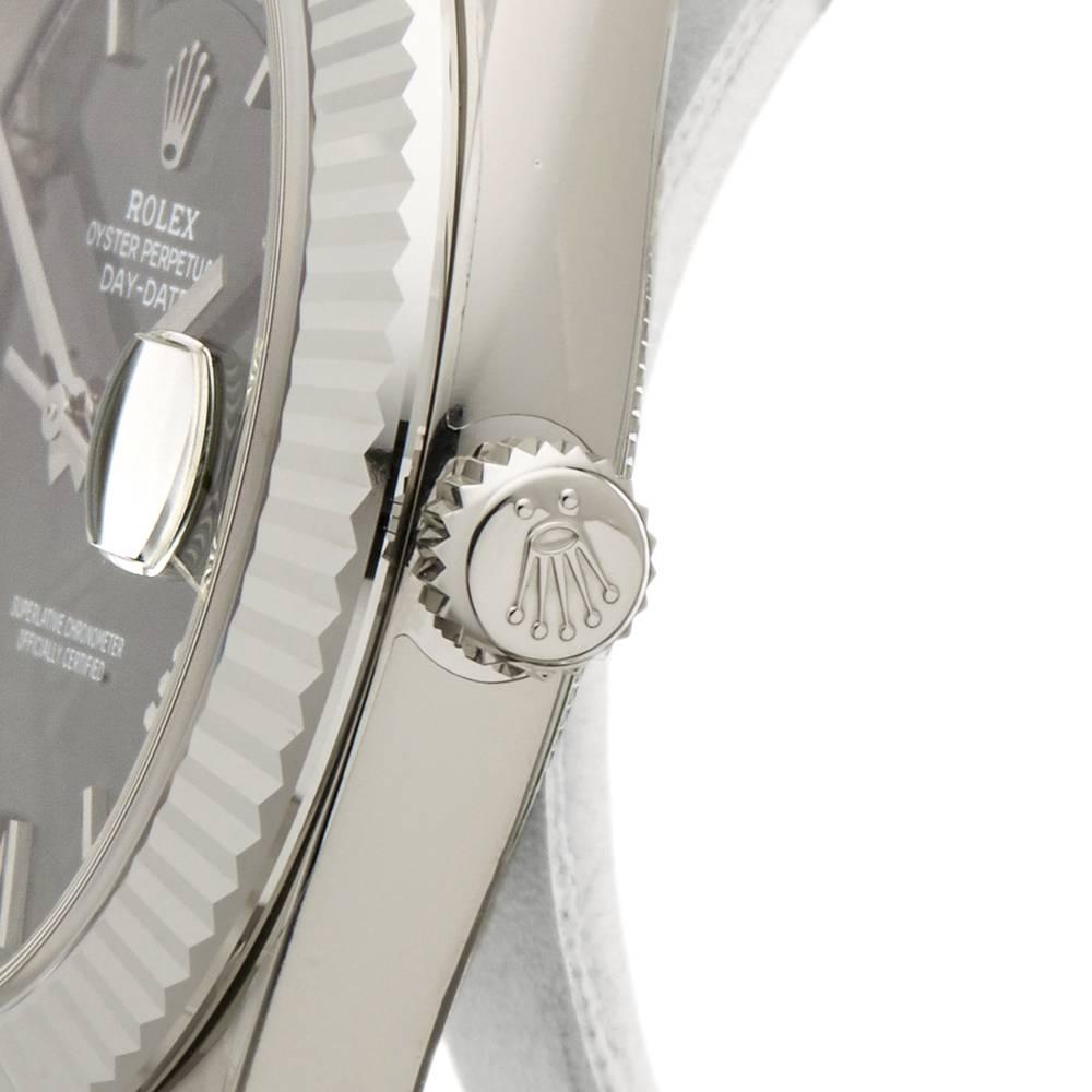Men's Rolex White Gold Day-Date Automatic Wristwatch Ref 228239, 2017