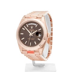Rolex Rose Gold Day-Date Chocolate Dial Automatic Wristwatch Ref 228235, 2017