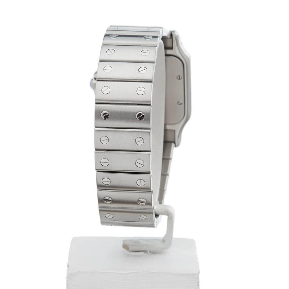 Cartier Stainless Steel Santos Galbee Quartz Wristwatch, 2000s 3