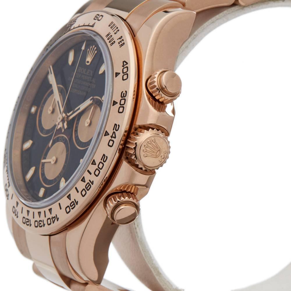 Men's Rolex Rose Gold Daytona Chronograph Automatic Wristwatch Ref 116505, 2017
