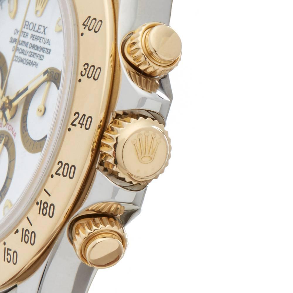 Men's Rolex Yellow Gold Stainless Steel Daytona Chronograph Automatic Wristwatch
