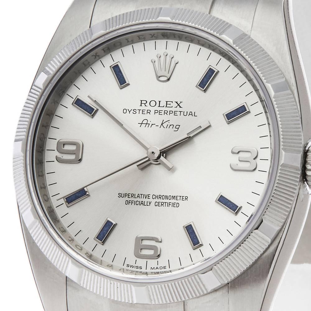 Rolex Stainless Steel Air King Automatic Wristwatch, Ref 114210 In Excellent Condition In Bishop's Stortford, Hertfordshire