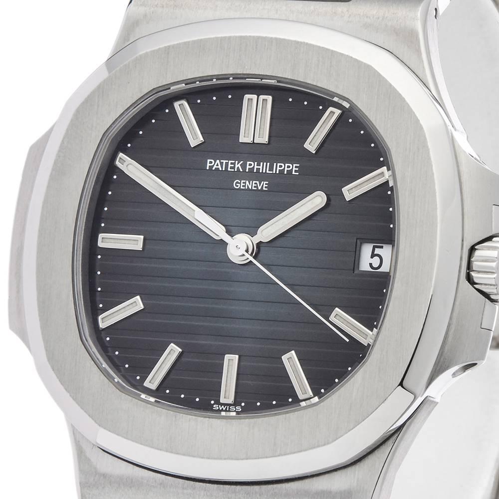 Patek Philippe Stainless Steel Nautilus Automatic Wristwatch Ref 57111A-010 In Excellent Condition In Bishop's Stortford, Hertfordshire
