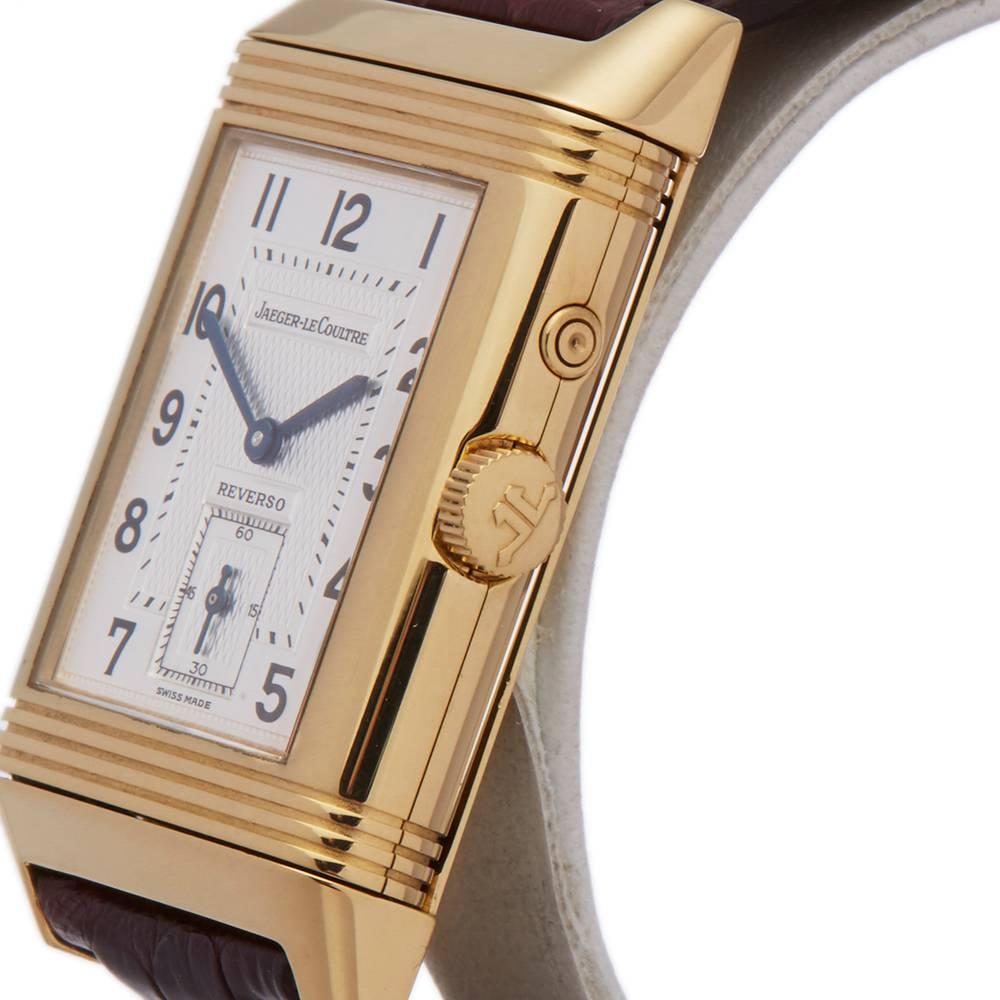 Men's Jaeger-Yellow Gold Reverso Day and Night Automatic Wristwatch, 2000s