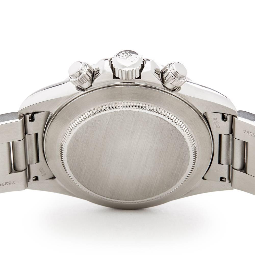 Rolex Stainless Steel Daytona Automatic Wristwatch Ref 16520, 1998 4