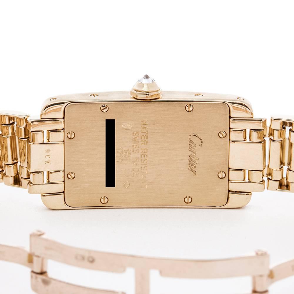 Cartier Ladies Yellow Gold Tank Americaine Quartz Wristwatch Ref W4442, 2000s 3
