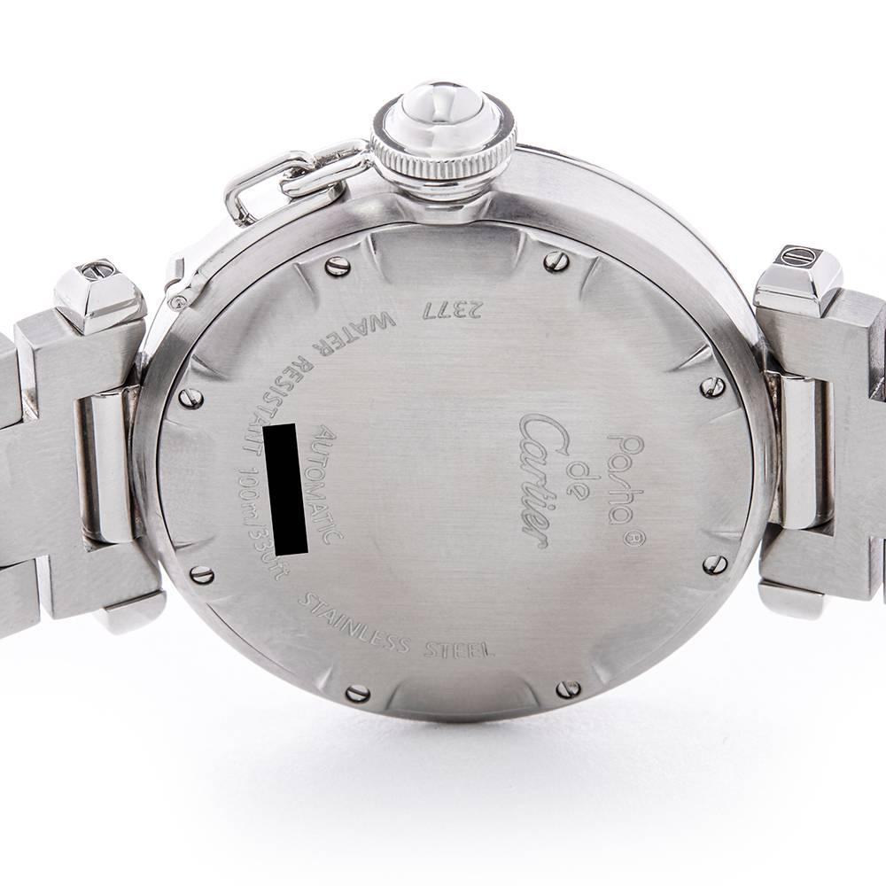 Cartier Stainless Steel Pasha De Cartier Automatic Wristwatch Ref 2377 2