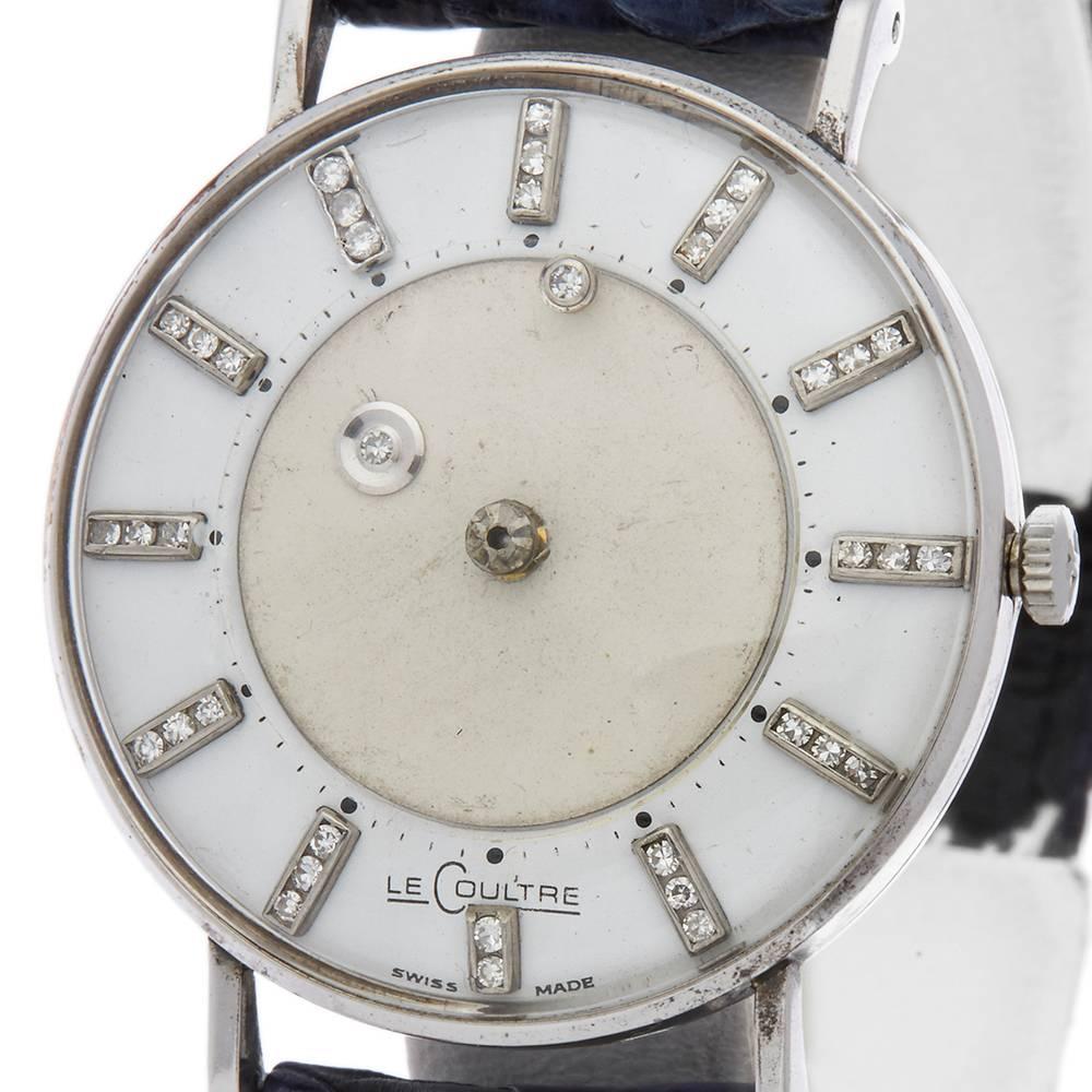 Vacheron Le Coutre Diamond Mystery 14 Karat White Gold Ladies, 1950s In Good Condition In Bishop's Stortford, Hertfordshire