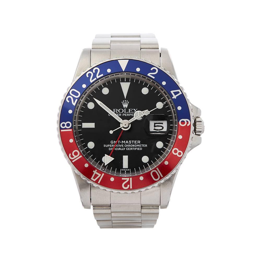 Rolex Gmt Master Pepsi Stainless Steel Gents 1675