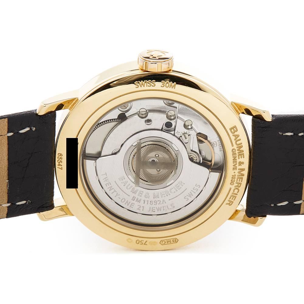 Baume & Mercier Classima 18 Karat Yellow Gold Gents 66547 3